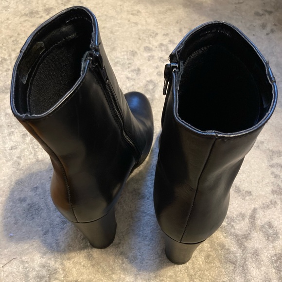 Black Leather Ankle Boots - Picture 3 of 8